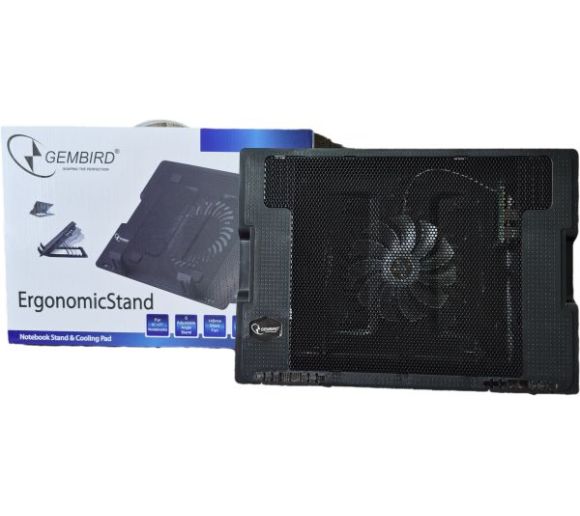 Gembird - N2000IV** Gembird hladnjak za laptop, 15-17 180mm Fan-CONTROL, 2xUSB, 365x265mm, Ergo Stand_0