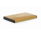 Gembird - HDD/SSD External Enclosure, 2.5``, SATAIII, USB3.0, Brushed aluminium, Gold_small_0