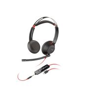 HP - Slušalice HP Poly Blackwire 5220 Stereo USB-C Headset +3.5mm Plug +USB-C/A Adapter 8X231AA/crna