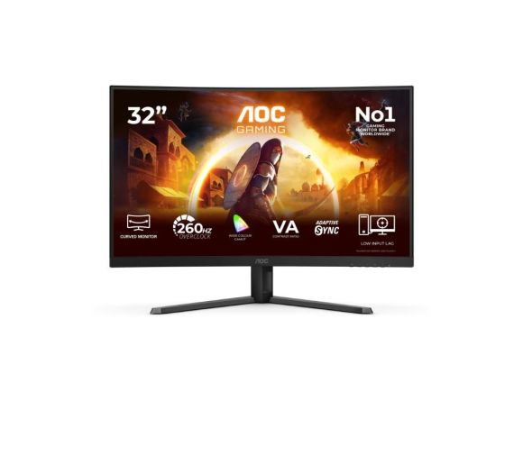 AOC - Monitor AOC C32G42ZE 31.5"/VA,zakrivljen/1920x1080/260Hz/0.3ms MPRT/HDMI,DP/Adaptive sync/VESA/crna_1