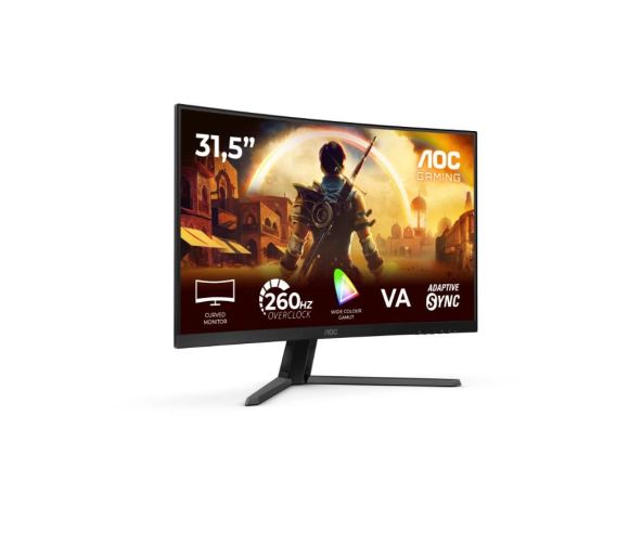 AOC - Monitor AOC C32G42ZE 31.5"/VA,zakrivljen/1920x1080/260Hz/0.3ms MPRT/HDMI,DP/Adaptive sync/VESA/crna_0