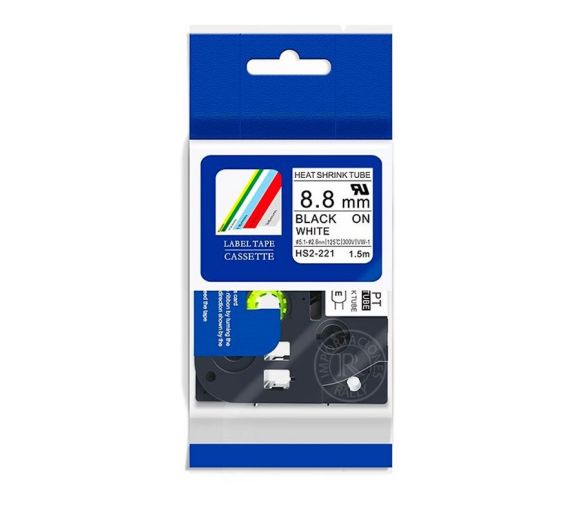 Brother - Kompatibilna Brother HSe-221 Termo-Skupljajuća Cev 8.8mm | Crno na Belo |_0