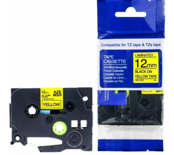 Brother - Kompatibilna Brother TZe-S631 Traka 12mm | Jak Lepak | Crno na Žuto |_0