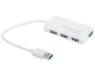 E-GREEN - USB 3.0 HUB 4port beli _0