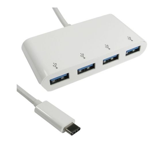 E-GREEN - USB 3.1 tip C HUB 4port beli _0