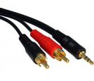 FAST ASIA - Kabl audio 3.5mm - 2xRCA 5m crni _small_0
