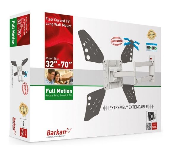 BARKAN - 3400LW.W LCD TV zglobni zidni nosač do 70 inča beli za ravne i zakrivljene televizore _1