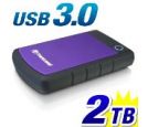 Transcend - External HDD 2TB, H3P, USB3.0, 2.5``, Anti-shock system, Backup software, 284 gr, Black/Purple_small_0