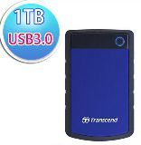 Transcend - External HDD 1TB, H3B , USB3.0, 2.5``, Anti-shock system, Backup software, 216 gr, Black/Blue_0