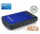 Transcend - External HDD 2TB, H3B, USB3.0, 2.5``, Anti-shock system, Backup software, 284 gr, Black/Blue_small_0