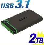 Transcend - External HDD 2TB Slim form factor, M3S, USB 3.1, 2.5, Anti-shock system, Backup software, 185g, Iron gray (Slim)_0