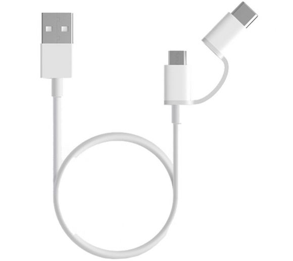 Xiaomi Mi 2-in-1 USB Cable Micro USB to Type C (30cm)_0