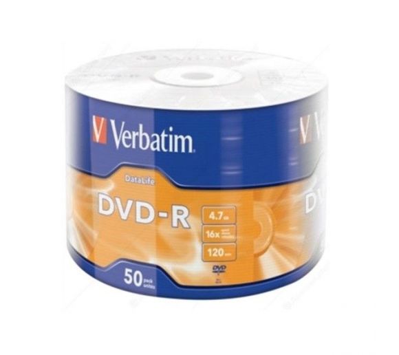 Verbatim - VERBATIM DVD-R 4.7GB 16X/50/600 DL WRAP/43791_0