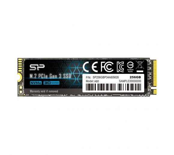 Silicon Power - M.2 NVMe 256GB, 2280, PCIe Gen 3x4, A60, Read up to 2,100 MB/s, Write up to 1,200 MB/s (single sided)_0