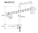 Gembird - MA-DF2-01 Gembird Podesivi dupli stoni drzac za monitor_small_1