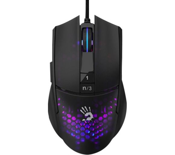 A4 TECH - 65 MAX A4Tech Bloody Gejmerski opt. mis, 2000Hz/1000-2000Dpi, Black USB 125mm, Honexcomb_1