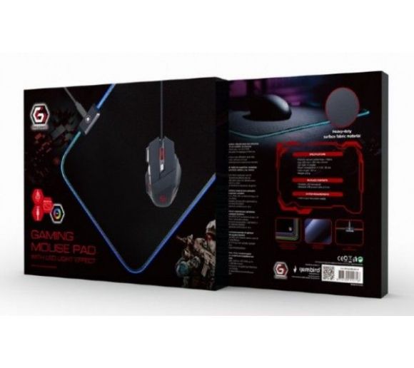 GEMBIRD - MP-GAMELED-M Gembird Gejmerska podloga za misa od gume, 250x350mm, 4mm RGB LED svetlo, MEDIUM_1