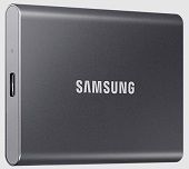 Samsung - Portable SSD 1TB, T7, USB 3.2 Gen.2 (10Gbps), [Sequential Read/Write : Up to 1,050MB/sec /Up to 1,000 MB/sec], Grey_0