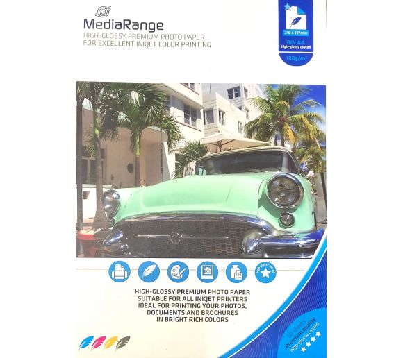 MEDIARANGE - 180GR GLOSSY A4 germany foto papir inkjet MRINK117/50KOM ( FP180MR/Z )_0