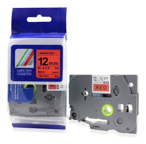PUTY - Traka TZ2-431 12mm crno na crveno za Brother PT kompatibilna_0