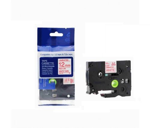 PUTY -  Traka TZ2-232 12mm crevno na belo za Brother PT kompatibilna_0
