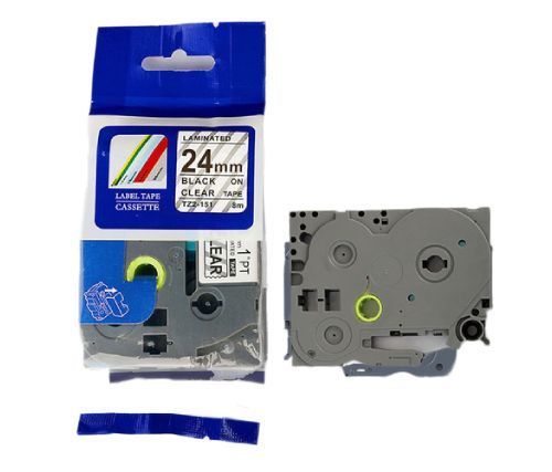 PUTY - Traka TZ2-151 24MM crno na providno za Brother PT kompatibilna_0