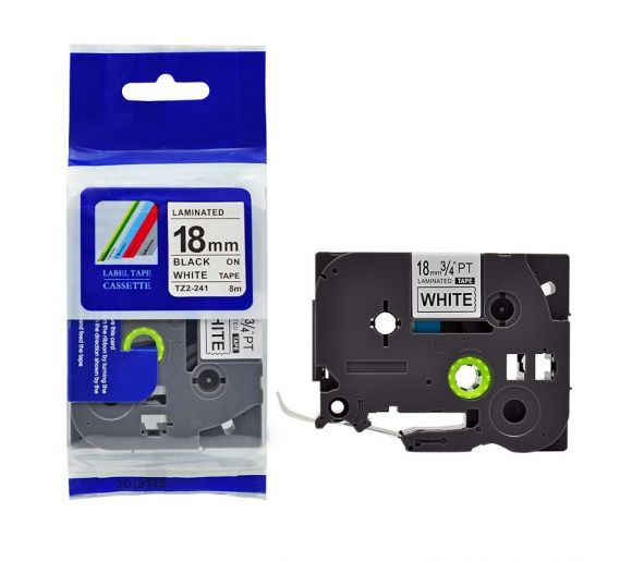 PUTY - Traka TZ2-241 18MM crno na belo za Brother PT kompatibilna_0