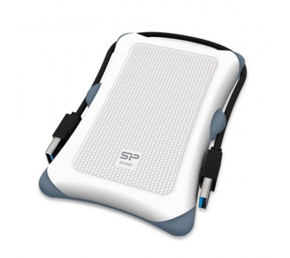 Silicon Power - Portable HDD 1TB, Armor A30, USB 3.2 Gen.1, White_0