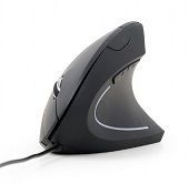 Gembird - Ergonomic Optical Mouse 1200-3200 DPI, 6 Buttons, USB, Black, Cable 1.35m_0