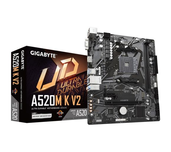 Gigabyte - AM4 A520 Chipset, 2x DDR4, PCIe Gen3 x4 M.2 with PCIe NVMe & SATA mode support​_0
