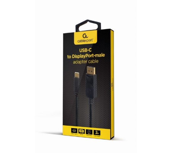 GEMBIRD - USB-C to DisplayPort-male adapter, 4K 60 Hz, 2 m, black_0