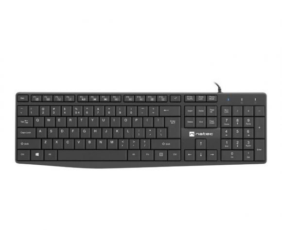 NAUTILUS, Slim Multimedia Keyboard US, Spill Proof, USB, Black_0