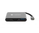 FOWLER MINI, USB-C Multiport Adapter, USB-C to USB-C(PD2.0)/USB3.0/HDMI, M/F, Cable 11cm_small_0