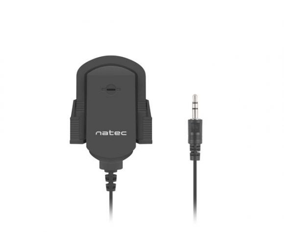 FOX, Omnidirectional Condenser Microphone w/Clip, 3.5mm Connector, Black_0