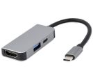 Gembird - USB Type-C 3-in-1 multi-port adapter (USB port + HDMI + PD), silver_small_0