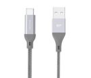 Silicon Power - USB3.0 to USB-C Cable, Boost Link Nylon LK30AC, Supports QC3.0/QC2.0 up to 3A, Up to 5Gbit/s, Gray, 1m_small_0