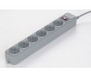 Gembird - Surge Protection Power strip, 6 sockets, 1.8m, 16A Automatic Circuit Breaker, Power Switch, Grey_small_0