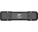 Silicon Power - Portable Stick-Type SSD 500GB, DS72, USB 3.2 Gen 2 Type-C/Type-A, Read up to 1050MB/s, Write up to 850MB/s, Black_small_0