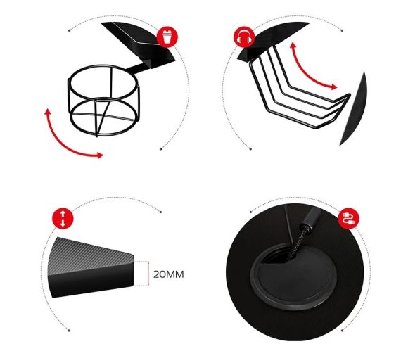 Huzaro - Huzaro Gaming Sto Hero 2.5 120x60cm Black_2