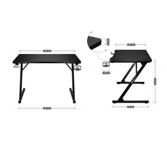 Huzaro - Huzaro Gaming sto Hero 1.8 Crni 100x60cm_2