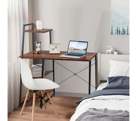 Kompaktan Kompjuterski Sto sa Policama_3