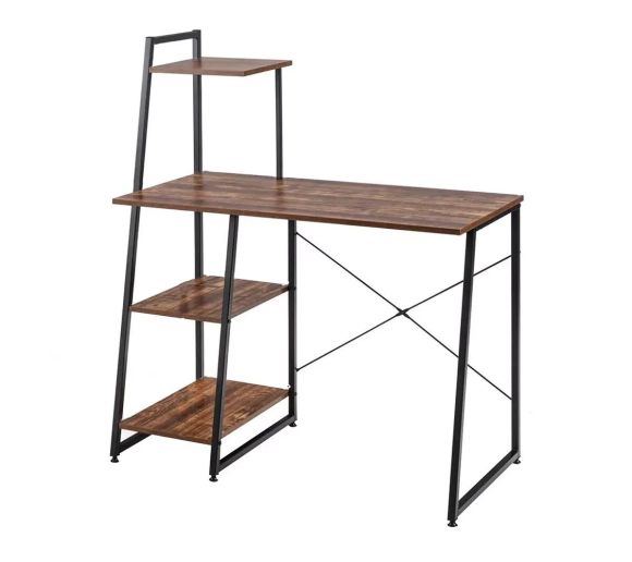 Kompaktan Kompjuterski Sto sa Policama_4