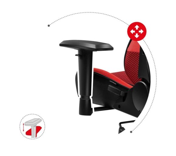 Huzaro - Gaming Stolica Huzaro Force 6.2 Red Mesh_3