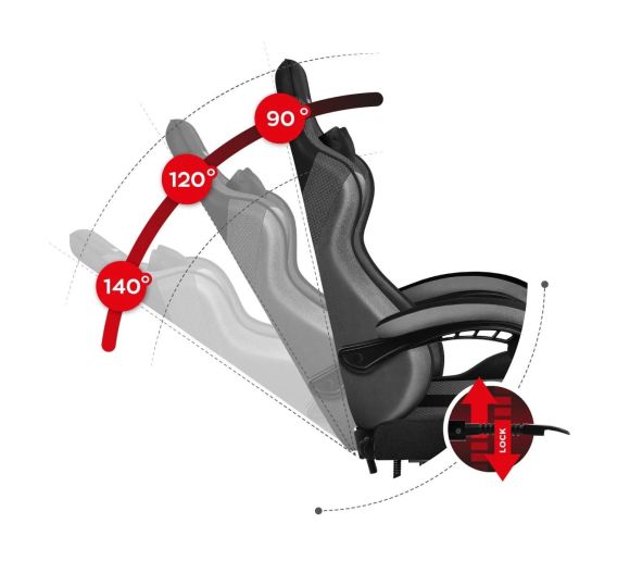 Huzaro - Gaming Stolica Huzaro Force 4.7 Siva Mesh_3