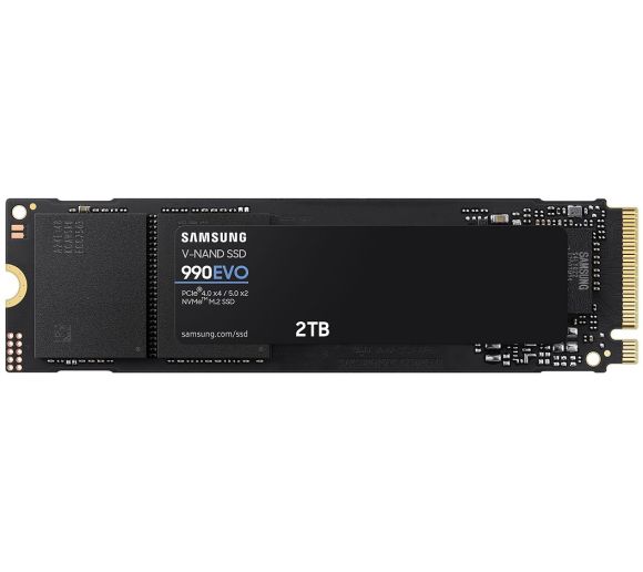 Samsung - M.2 NVMe 2TB SSD, 990 EVO, PCIe Gen4.0 x4 / 5.0 x2, Read up to 5,000 MB/s, Write up to 4,200 MB/s (single sided), 2280_0