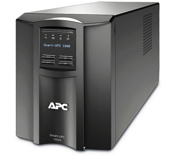 APC - APC Smart-UPS 1000VA, Line Interactive, Sine Wave, Tower, 1000VA/700W, 230V, AVR, 8x IEC C13, Battery Pack 11Ah (RBC6), SmartConnect Port + SmartSlot, Interface Ports USB and Serial (RJ45), LCD_0