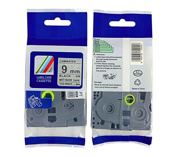 PUTY - Traka - TZ2-M921 9mm crno na matt srebrno za Brother PT kompatibilna_0