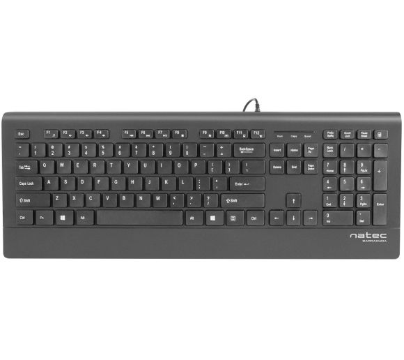 BARRACUDA, Slim Multimedia Keyboard US, USB, Black_0
