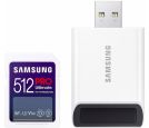 Samsung - SD Card 512GB, PRO Ultimate, SDXC, UHS-I U3 V30, Read up to 200MB/s, Write up to 130 MB/s, for 4K and FullHD video recording, w/USB Card reader_small_0