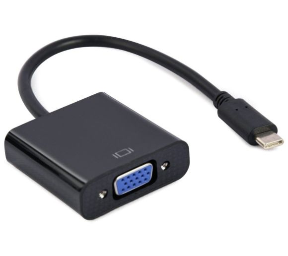 GEMBIRD - VIDEO Adapter USB-C to VGA HD15, M/F, Cable 15cm, Black, Blister_0